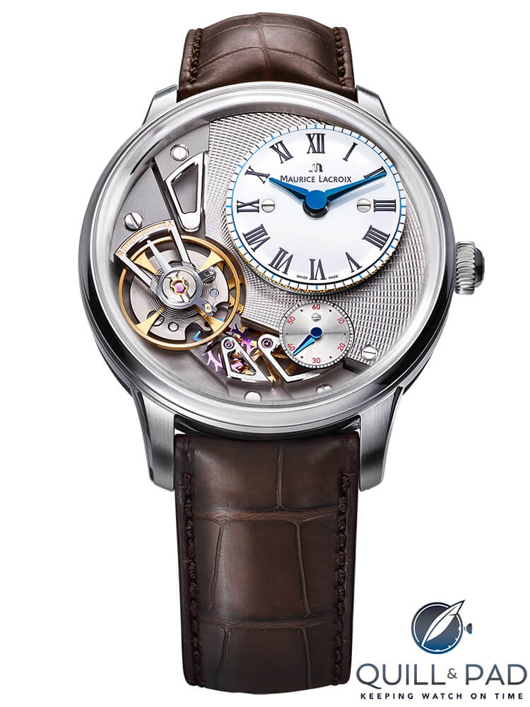 Maurice Lacroix Masterpiece Gravity with clous de Paris guilloche stamping and stainless steel case