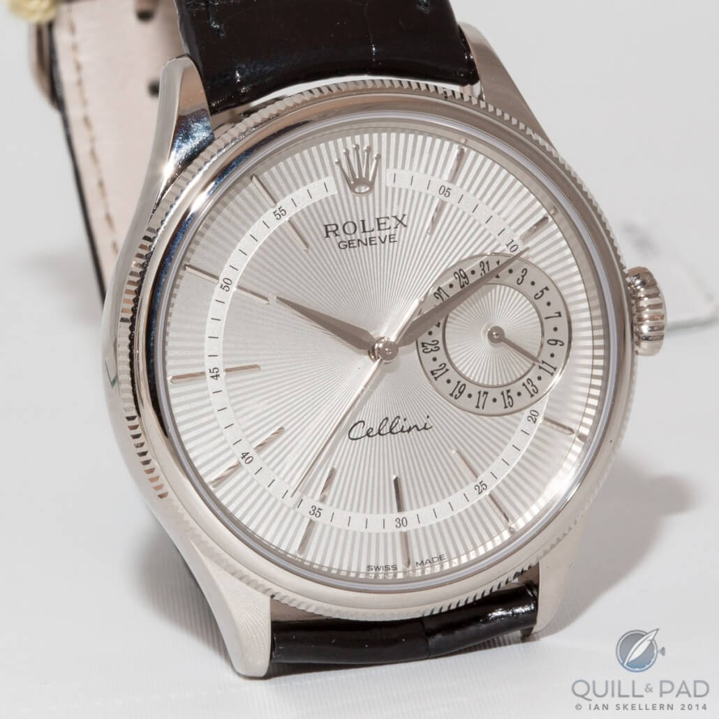 Rolex Cellini Date in white gold with light dial