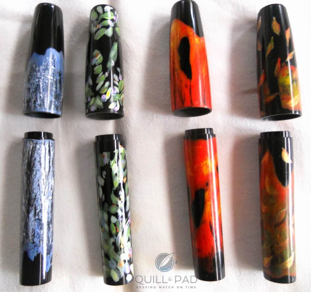 The Four Seasons' barrels and caps by Timothy John for Montegrappa