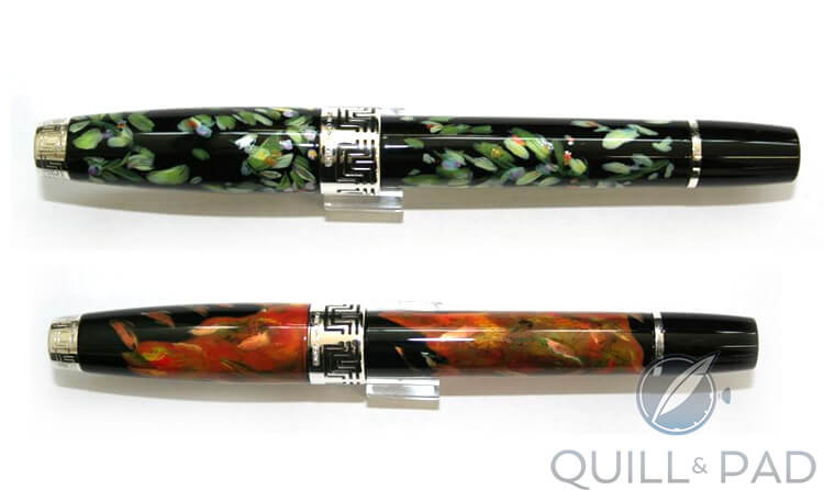 The Four Seasons Spring (top) and Autumn/Fall by Timothy John for Montegrappa