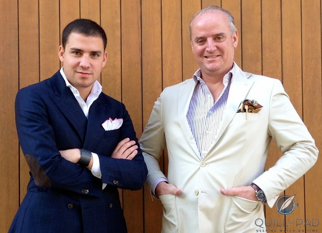 Edelberg CEO Samuel Naldi (left) with brand founder and president of the board Carlo Naldi