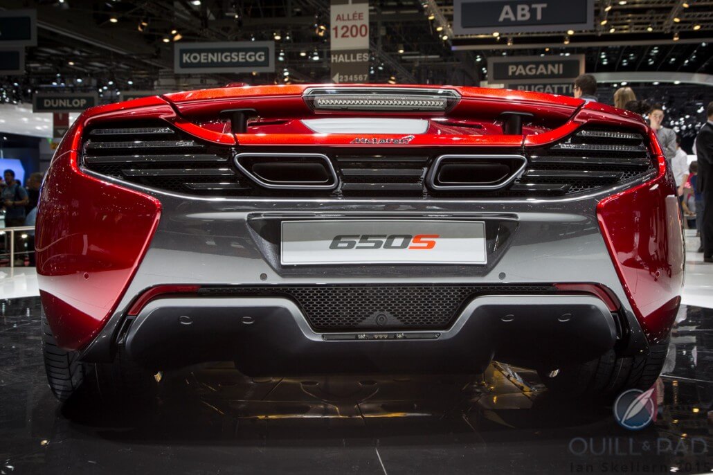 View from the back of the McLaren 650S Spider