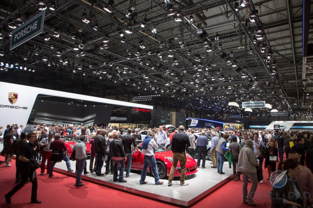 Porsche stand at the 2015 Geneva International Motor Show