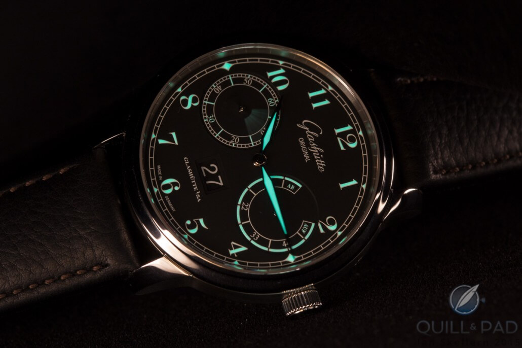 Glashütte Original is known for practical timepieces, and this Senator Observer is highly legible both day and night
