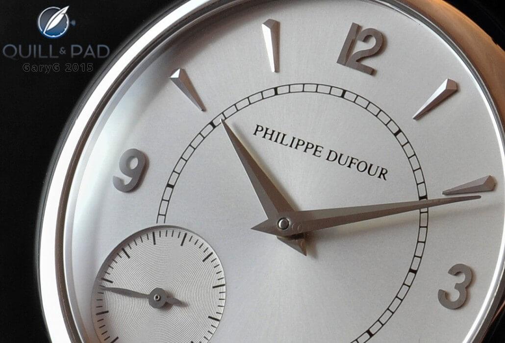 Dial detail of the Philippe Dufour Duality