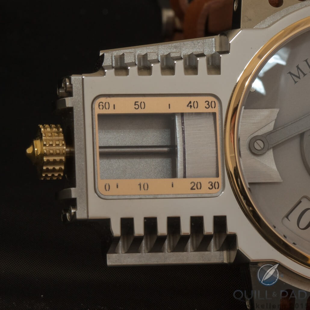 In the production models of the Miki Eleta Timeburner, 0-30 will be at the top and 30-60 below (the prototype is pictured)