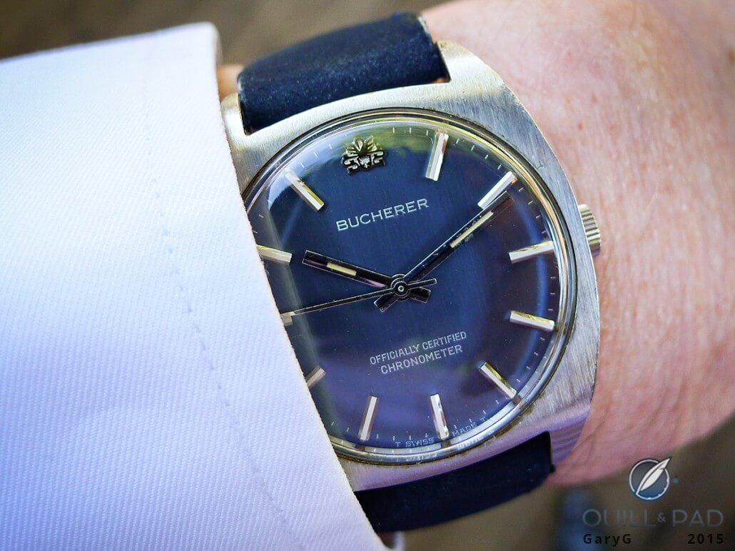 A modest piece: the author’s first “expensive” watch: a Carl F. Bucherer from 1971