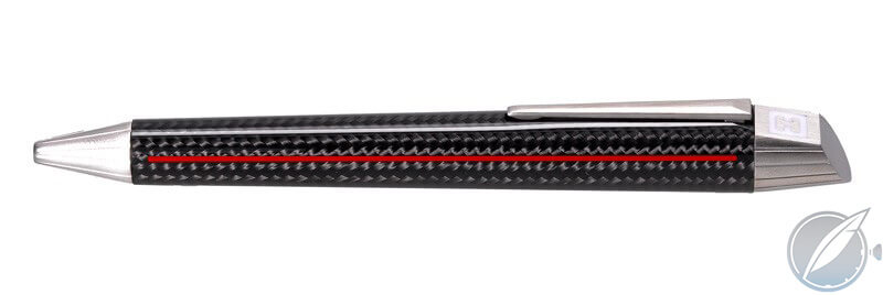Edelberg Sloop model in carbon fiber with red Luminova stripe