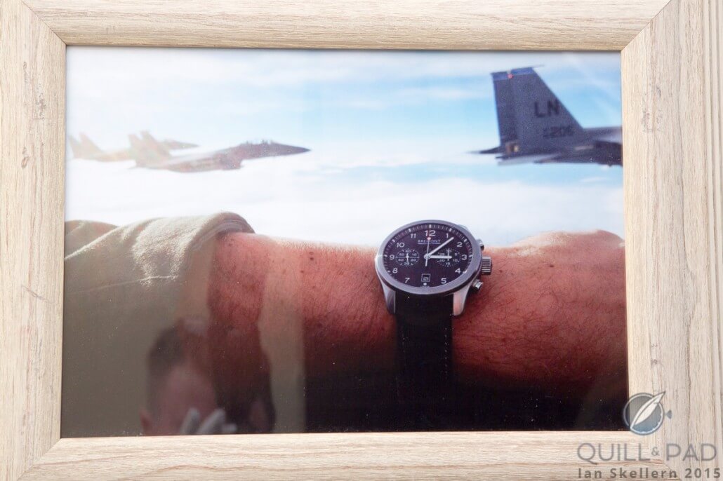 Fighter pilots take wristshots of their Bremonts in-flight and send them to the brand