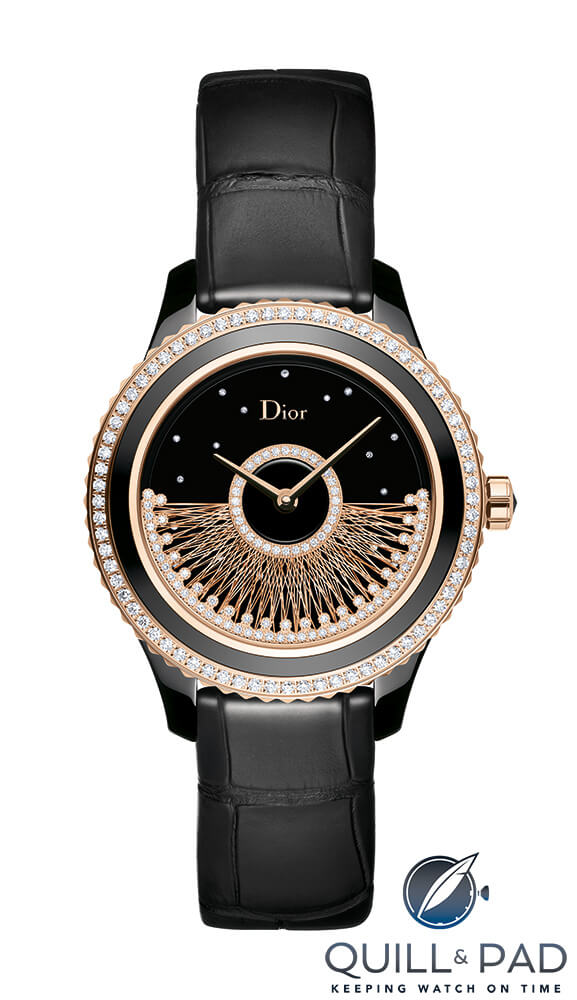 Dior VIII Grand Bal Fil d'Or in black ceramic with rotor woven with gold thread