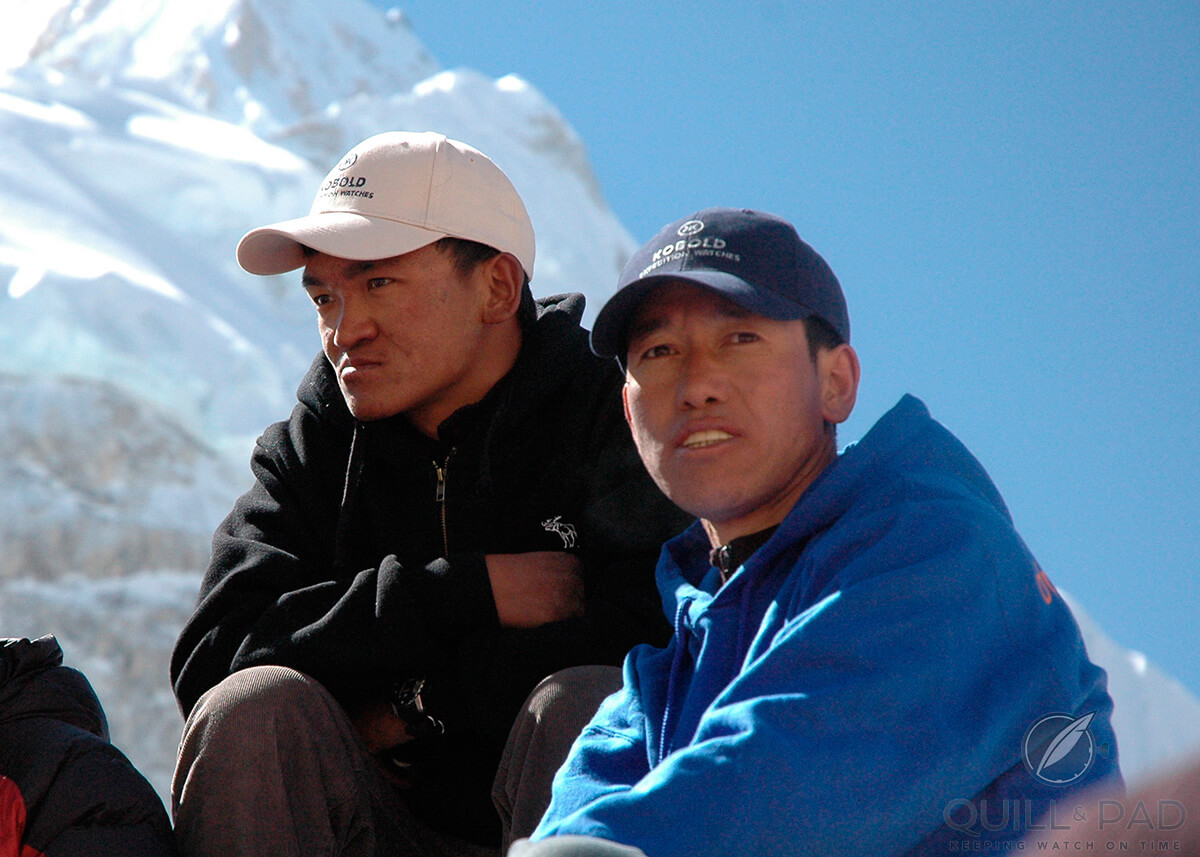 The Sherpas that saved many of Kobold's climbing party's lives: Namgel (left) and Thundu