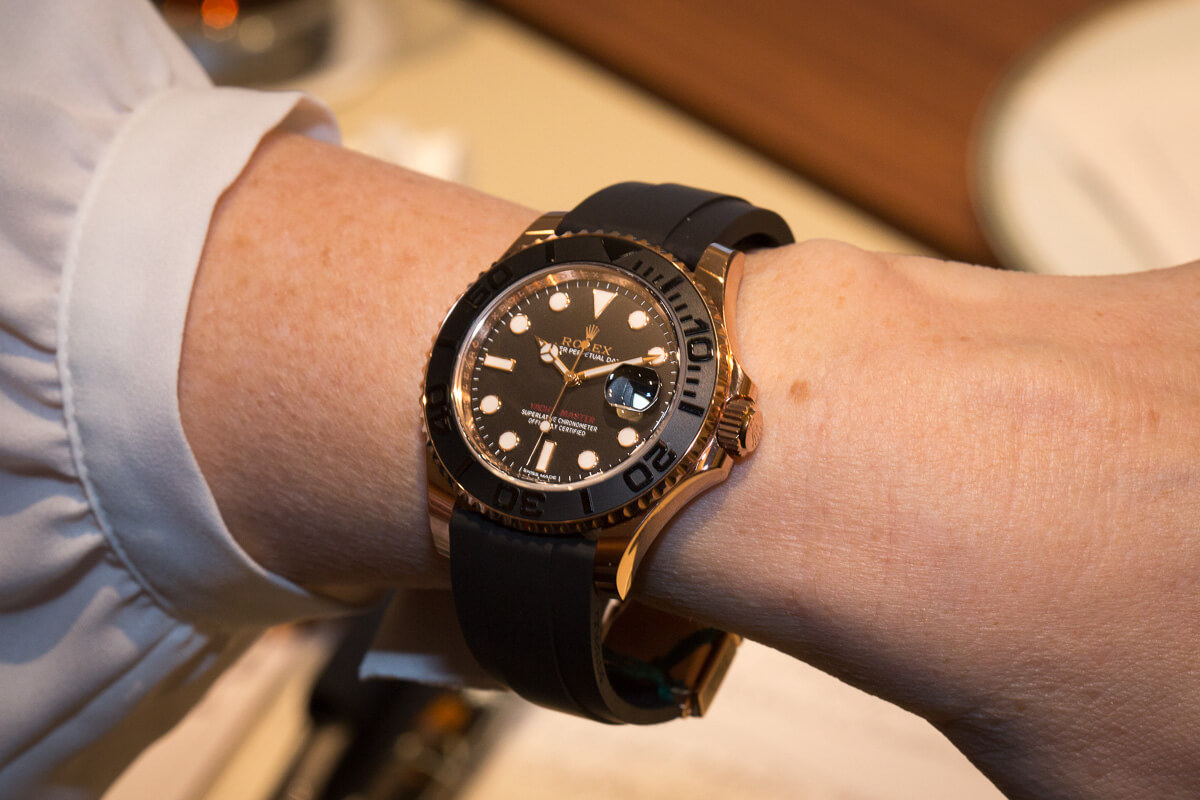 Rolex Oyster Perpetual Yacht-Master on the wrist