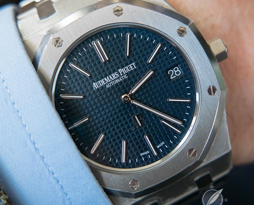 Audemars Piguet Royal Oak with blue Tapisserie dial