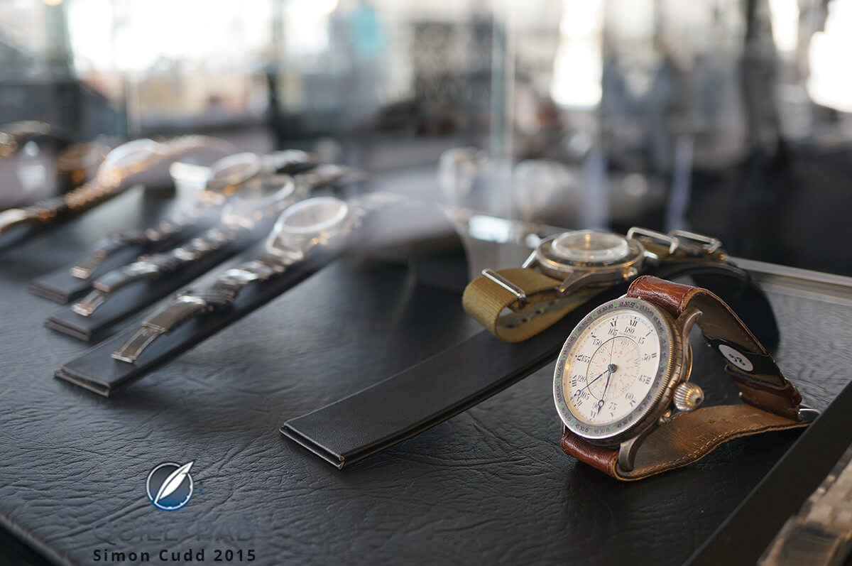 A selection of rare and collectible watches at the preview of Phillips’ Geneva Watch Auction: One