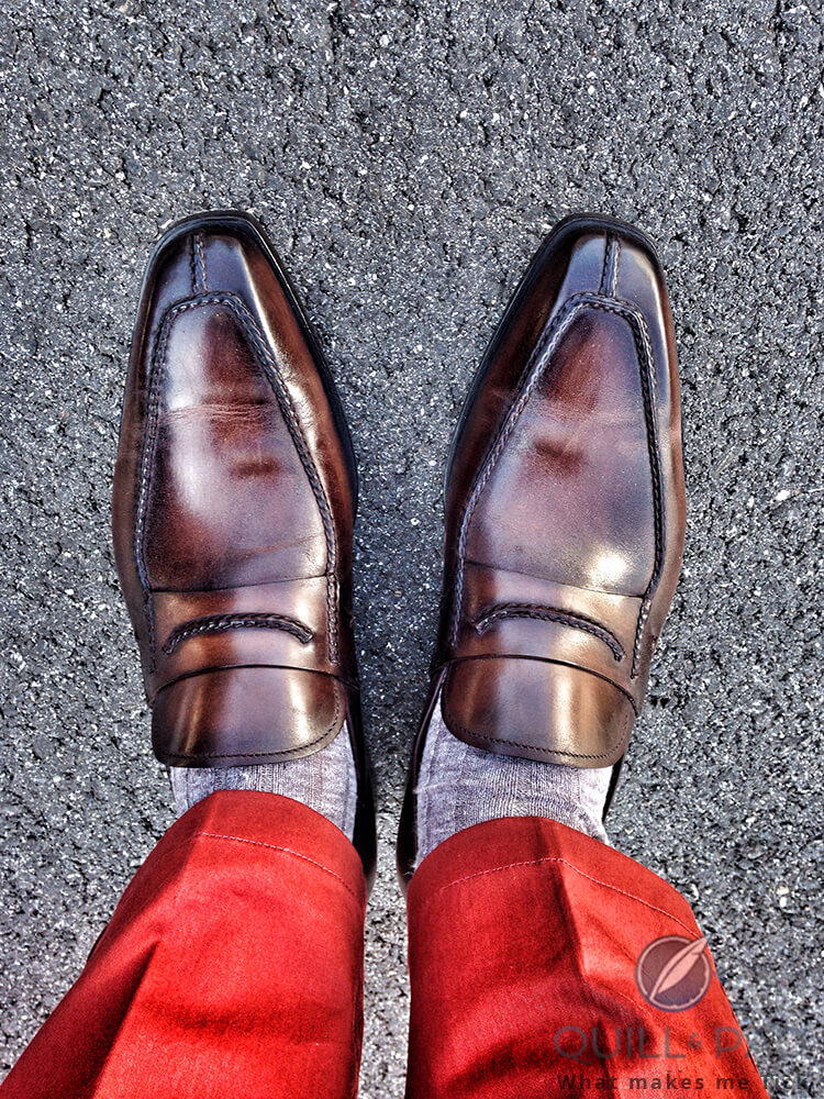 What makes me tick? Hand-crafted Berluti shoes, for example