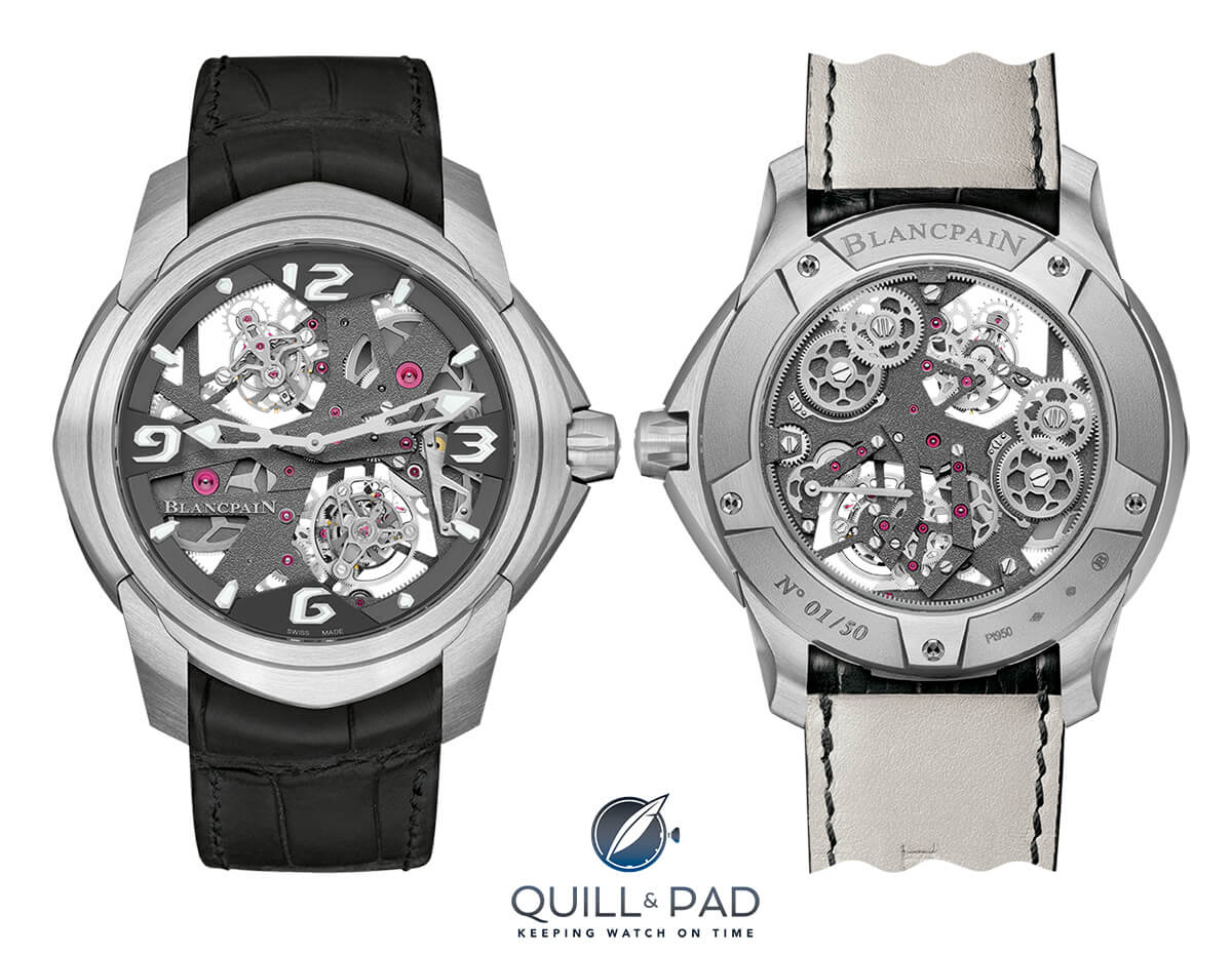 Blancpain L-evolution Tourbillon Carrousel from the front and the back
