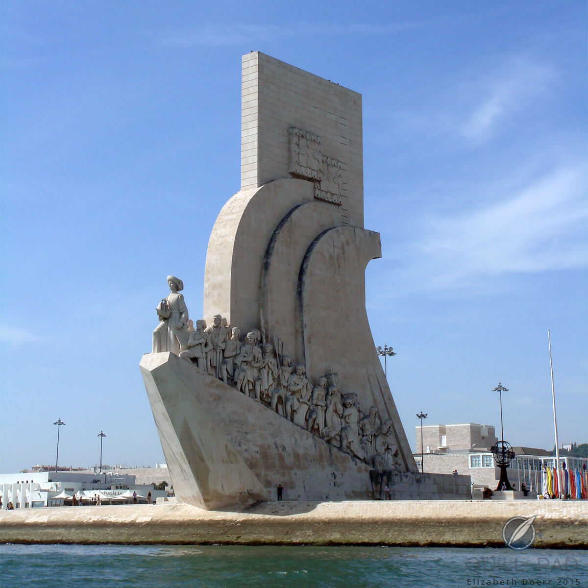 The Padrão dos Descobrimentos monument on the banks of the Tagus River in Lisbon, Portugal