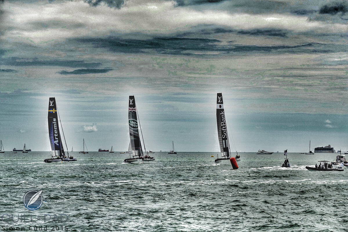 Team Ainslie out on the Solent in this year’s 35th Louis Vuitton America’s Cup race