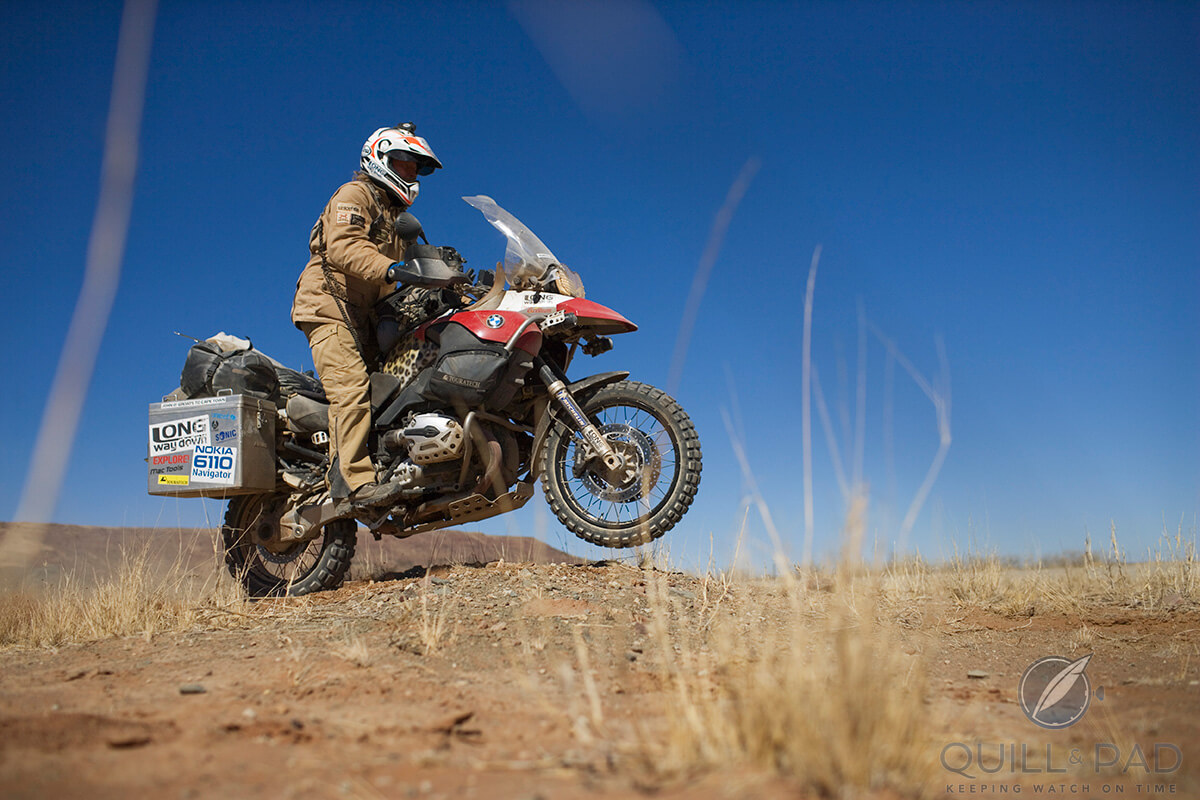 Charley Boorman in Africa (photo courtesy Bremont)