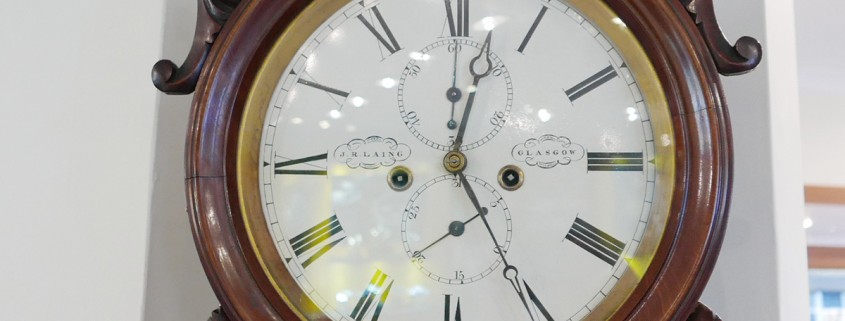 J.R. Laing clock at the Laing watch store in Edinburgh