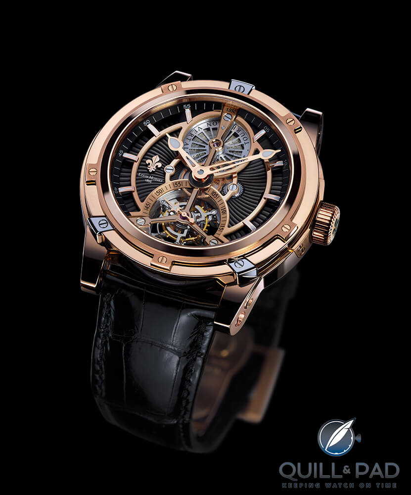 The Louis Moinet Vertalor is entered in the tourbillon category of the 2015 International Timing Competition