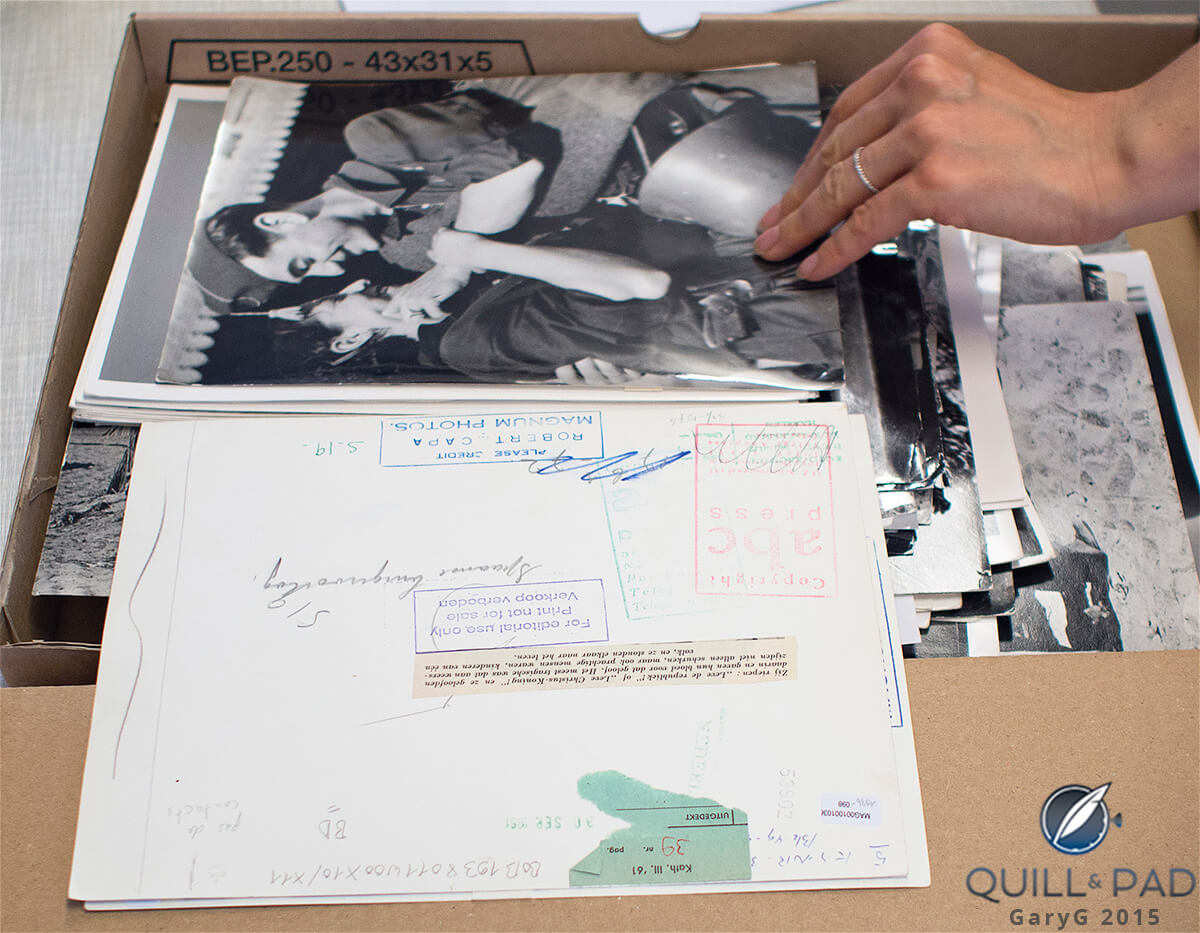 Original Robert Capa prints at the Magnum Paris Archives