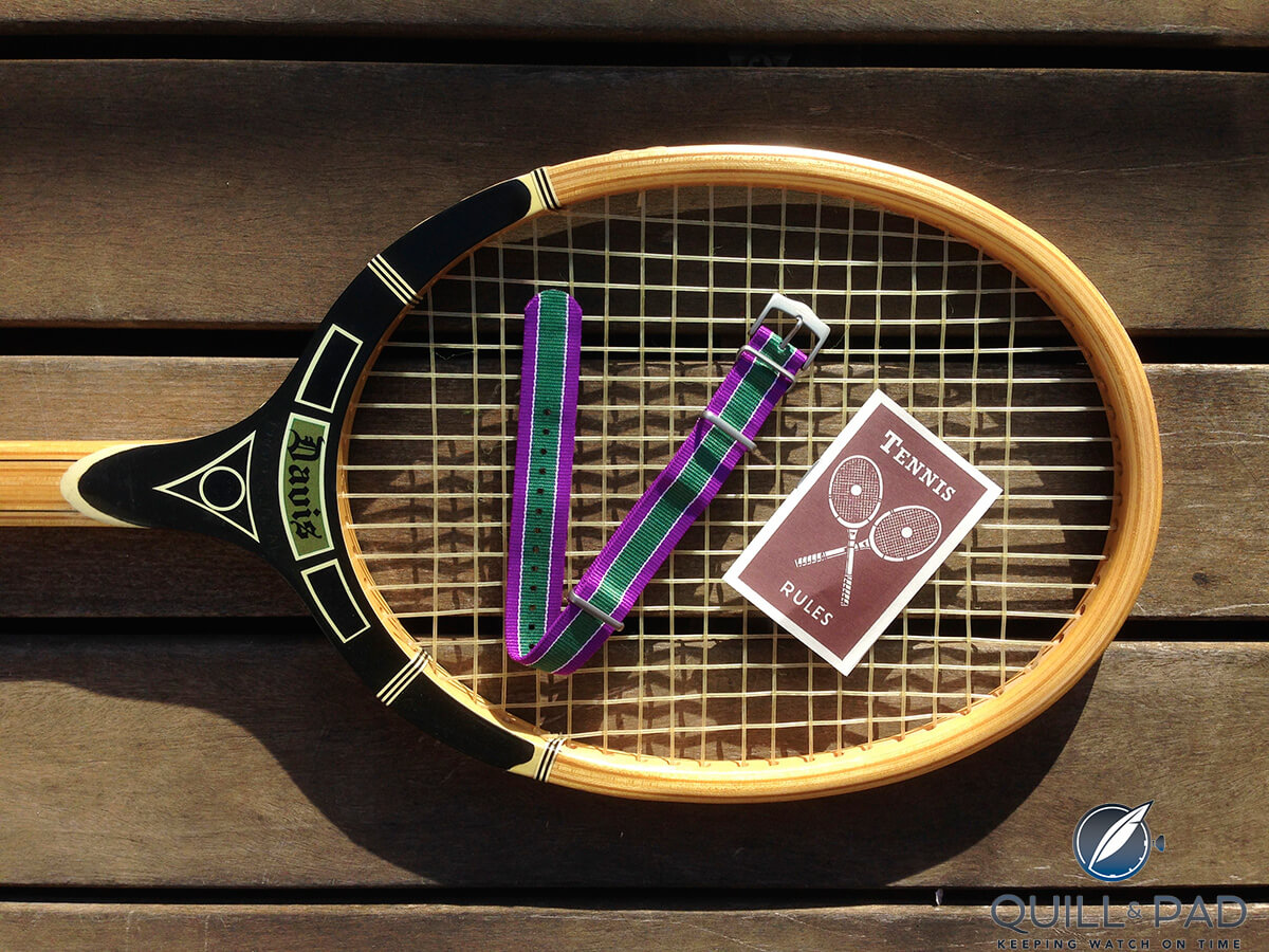 Wimbledon-colored Nato strap by Maurice de Mauriac (photo courtesy Miguel Seabra)