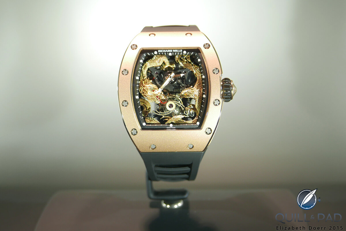The incredible Richard Mille RM 57-01 Phoenix & Dragon Jackie Chan at the brand’s Paris boutique
