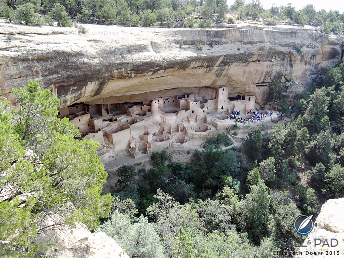 Mesa Verde National Park’s Cliff Palace, an almost fully intact cave village built by the ancient Ancestral Puebloans