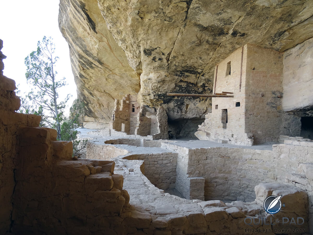 Room 21 of Balcony House in Mesa Verde National Park, Colorado: the long wooden beam was used as a sort of gnomon for astronomically ascertaining the solstice and equinox
