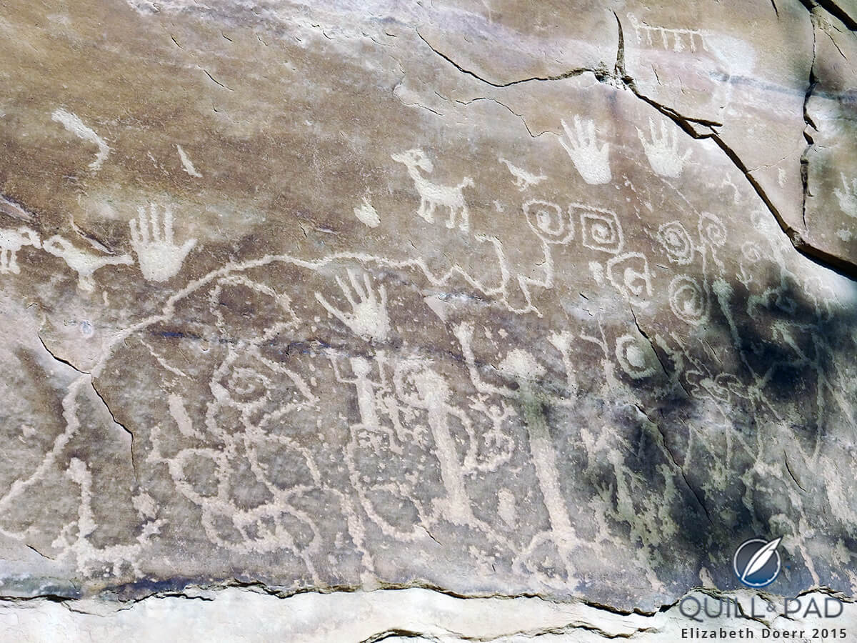 Petroglyphs in Mesa Verde National Park left behind by ancient Ancestral Puebloans