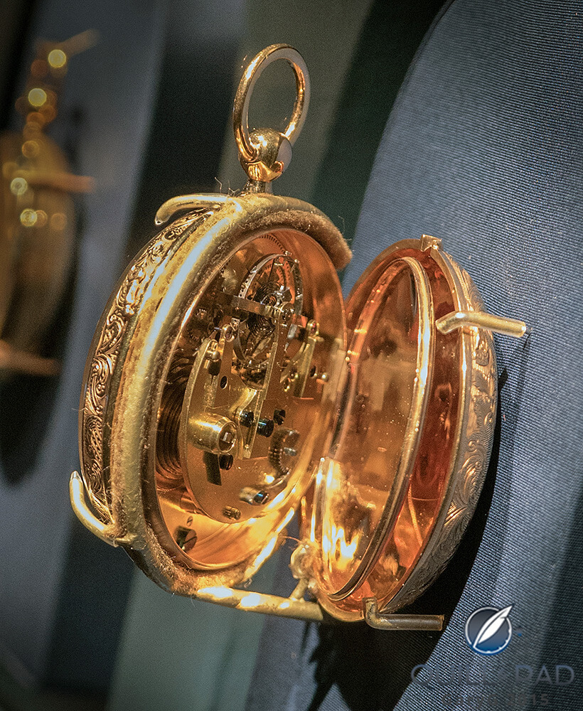 Movement of the first-ever tourbillon watch, which was developed by Abraham-Louis Breguet
