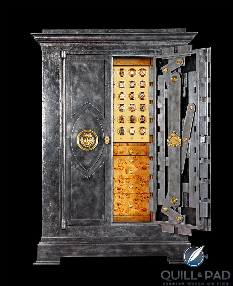 Döttling’s Morosini safe once owned by Victor Emmanuel with one door open