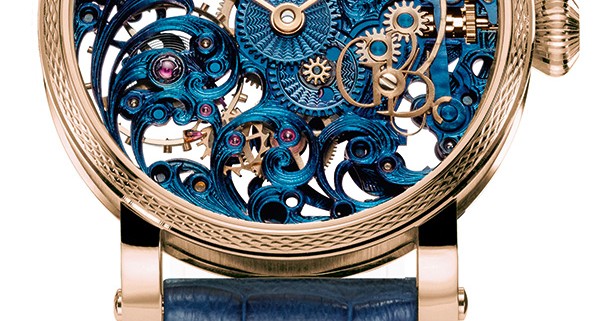 Grieb & Benzinger Blue Tulip in red gold
