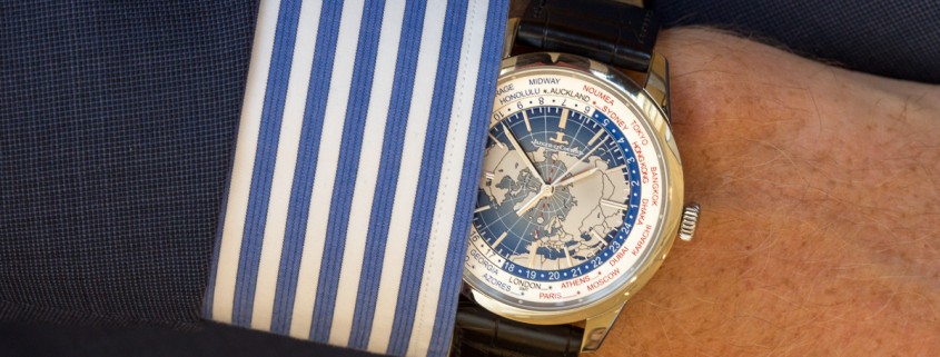 Jaeger-LeCoultre Geophysic Universal Time in polished on the wrist