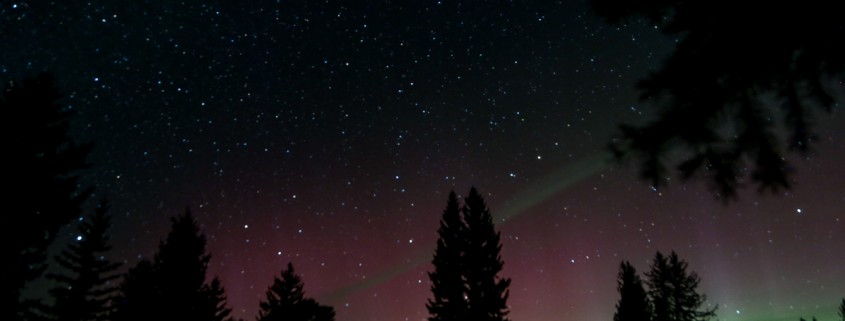 Aurora borealis in Jackson Hole, Wyoming