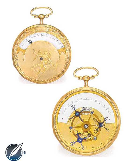 Breguet Etablissement Mixte pocket watch with wandering hours from 1820