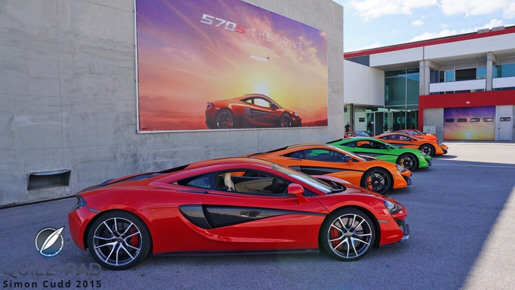 The full range of colors of the McLaren 570S