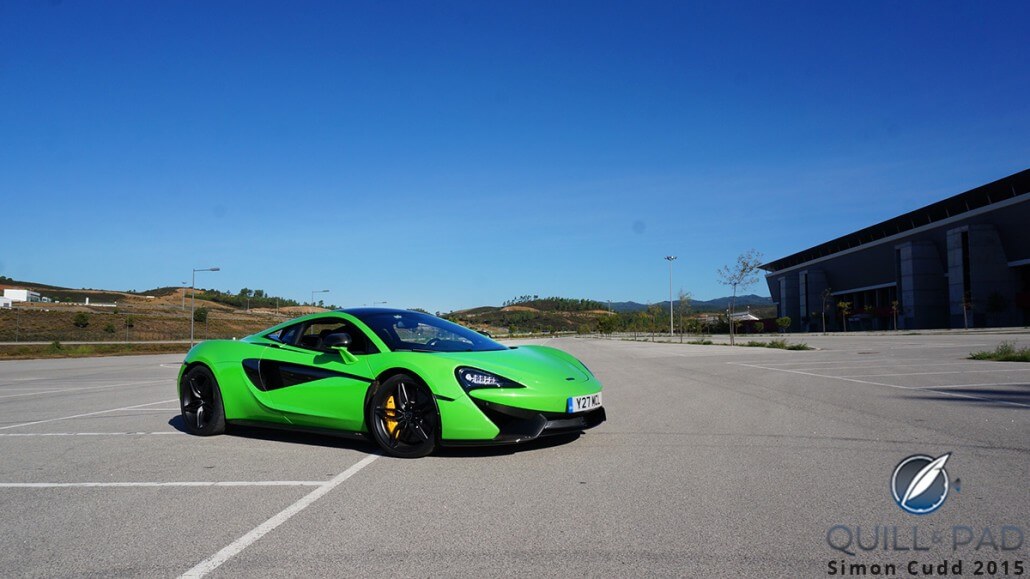 The Mantis Green 570S McLaren road car at Portimao