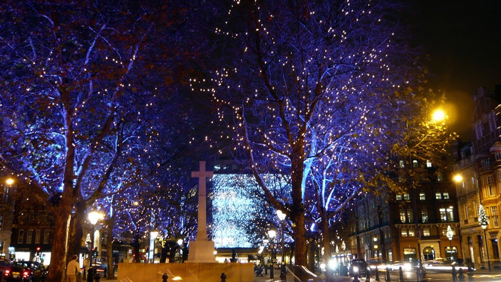 Christmas lights bring a festive air to Sloane Square in November (and December)
