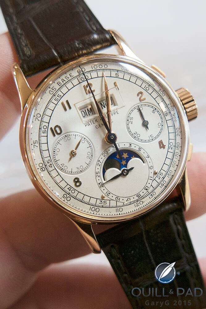 “Previously unknown”: Patek Philippe Reference 1518 chronograph perpetual calendar, Christie’s Geneva auction, November 2015
