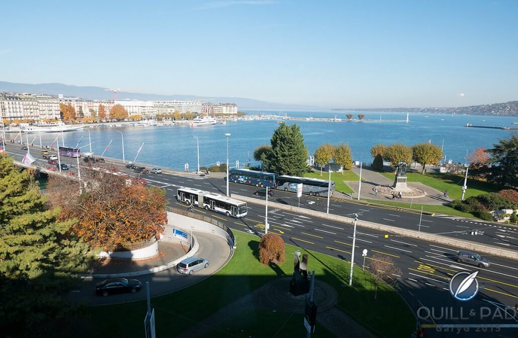 The view of Lake Geneva from the Patek Philippe salon