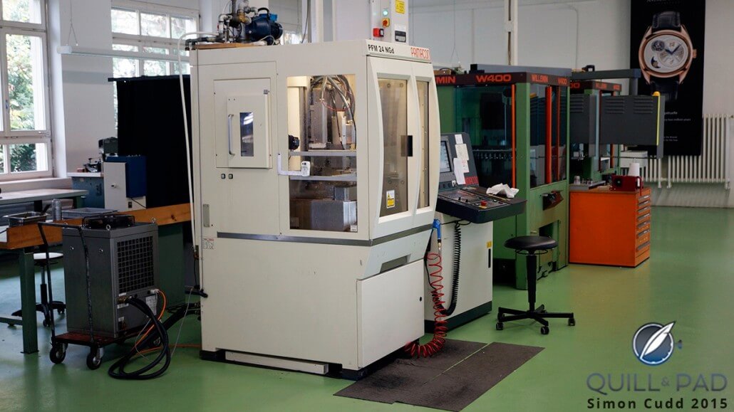 CNC machines at Andreas Strehler's workshop in Sirnach, Switzerland