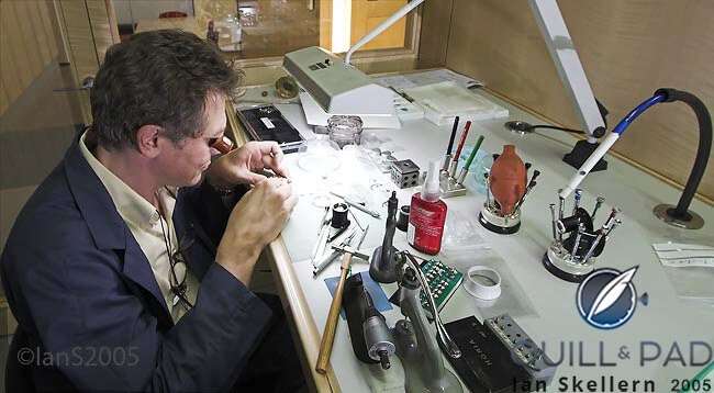 Francois-Paul Journe assembling the first prototype of the Sonnerie Souveraine