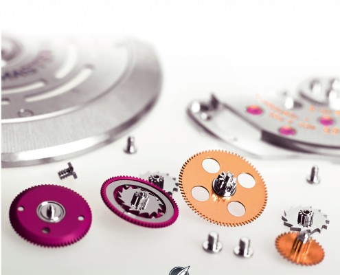 The components making up the bi-directional winding system of the Rolex Caliber 3135