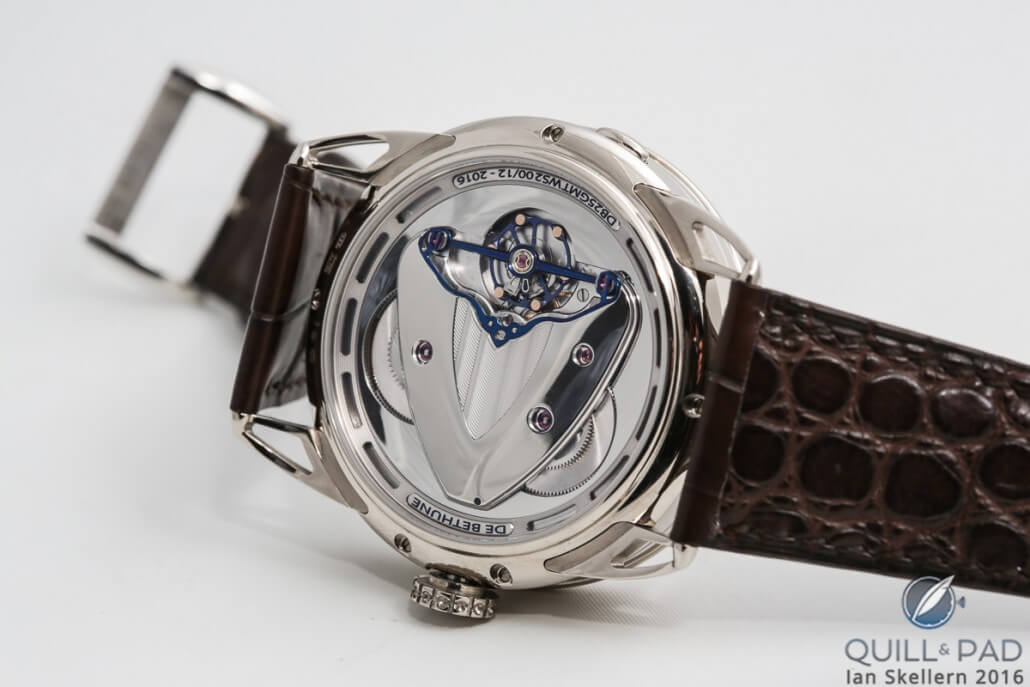 View through the display back of the De Bethune DB25 World Traveller