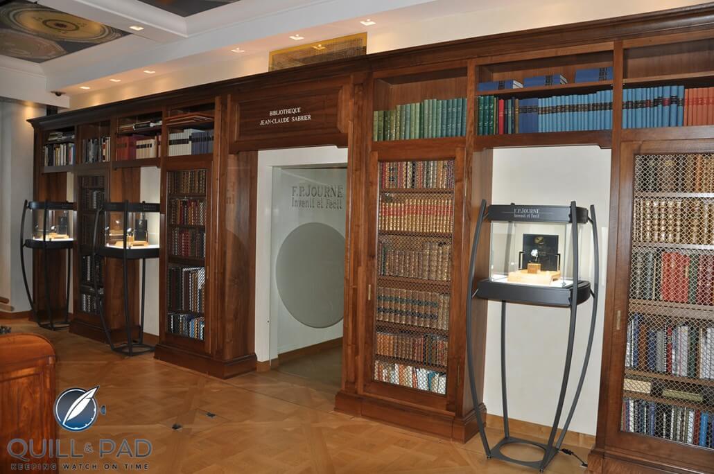 The library of Jean-Claude Sabrier at F.P. Journe's workshop