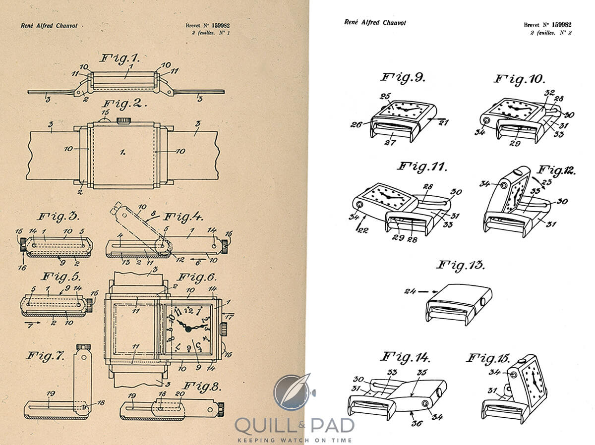 The patent for the Jaeger-LeCoultre Reverso from 1931