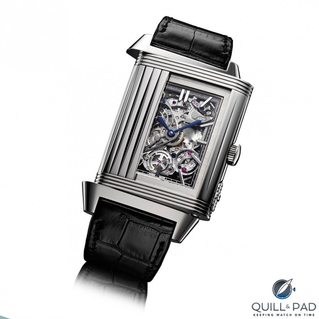 The Jaeger-LeCoultre Reverso Répétition Minutes à Rideau from 2011, a very different minute repeater with “pivoting curtain”