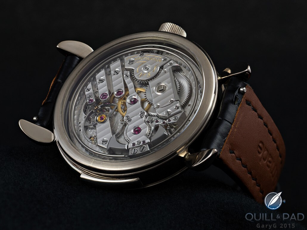 Movement view of the Voutilainen Masterpiece 8 Decimal Repeater